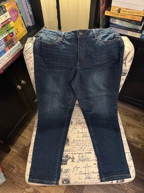 Size 14 Regular TIME and TRU Blue Jeans Straight Leg Stretch Denim